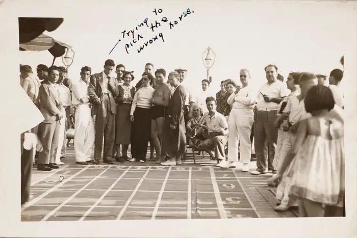 J. D. Salinger on the deck of the M.S. Kungsholm, 1941
